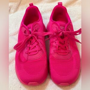 Sketchers hot pink sneakers